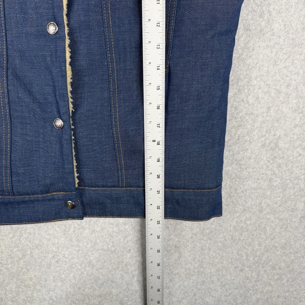 Vintage Levis Jacket Womens‎ Medium Blue Denim 70s Orange Tab Big E Trucker USA